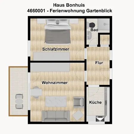 Haus Bonhuis Ferienwohnung Gartenblick *